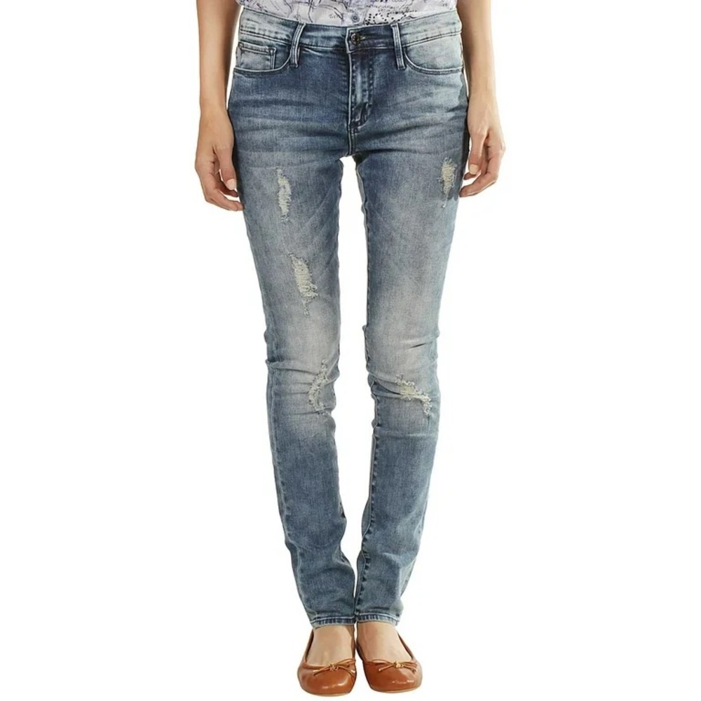 Buffalo by David Bitton Faith Midrise Distressed Skinny Jeans Size 29